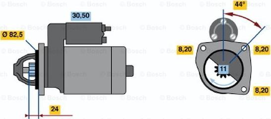 BOSCH 0 986 017 950 - Starteris autospares.lv