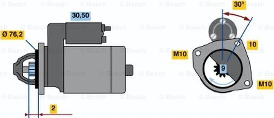 BOSCH 0 986 017 910 - Starteris www.autospares.lv