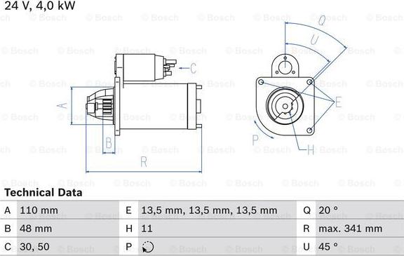 BOSCH 0 986 017 980 - Starteris www.autospares.lv