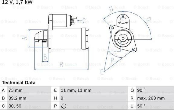 BOSCH 0 986 017 440 - Стартер www.autospares.lv