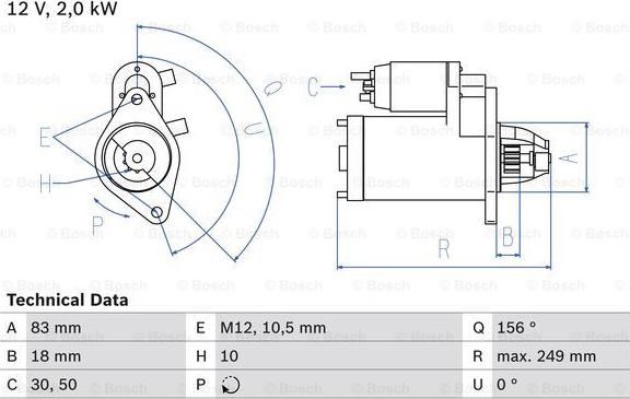 BOSCH 0 986 017 420 - Starter www.autospares.lv