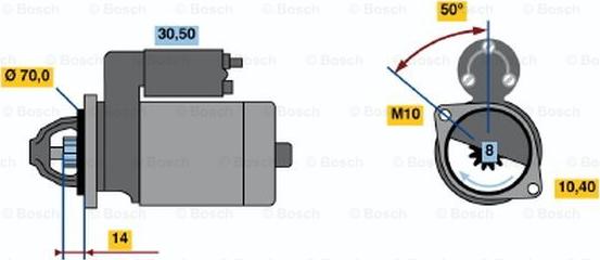 BOSCH 0 986 017 551 - Starteris www.autospares.lv