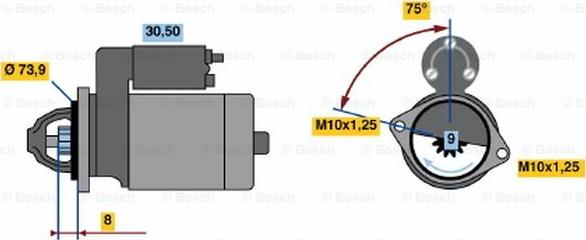 BOSCH 0 986 017 561 - Starteris www.autospares.lv