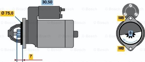 BOSCH 0 986 017 571 - Starteris autospares.lv