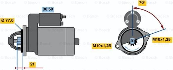 BOSCH 0 986 017 691 - Starteris autospares.lv