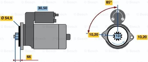 BOSCH 0 986 017 641 - Starteris autospares.lv