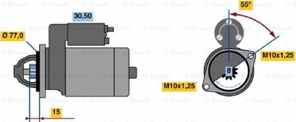 BOSCH 0 986 017 651 - Starteris www.autospares.lv