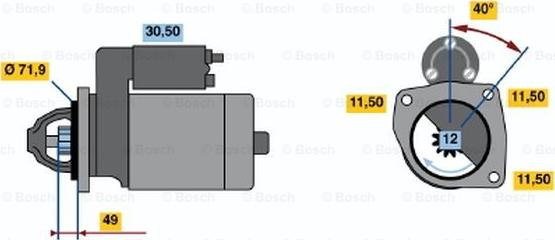 BOSCH 0 986 017 681 - Starteris autospares.lv