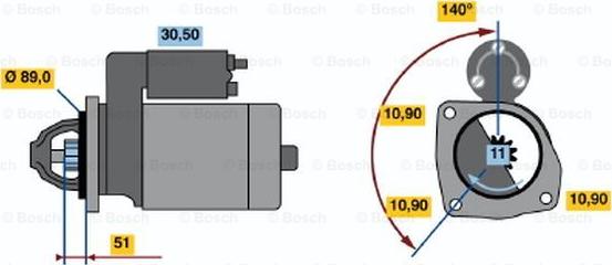 BOSCH 0 986 017 090 - Starteris www.autospares.lv