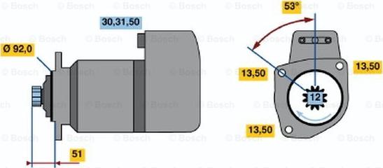 BOSCH 0 986 017 050 - Стартер www.autospares.lv