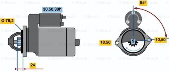 BOSCH 0 986 017 150 - Starteris autospares.lv