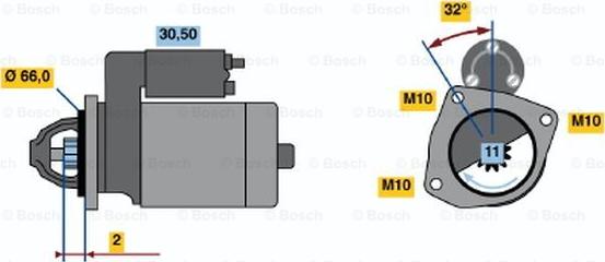 BOSCH 0 986 017 391 - Starteris autospares.lv