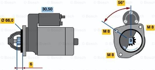 BOSCH 0 986 017 361 - Starter www.autospares.lv