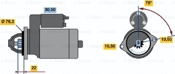 BOSCH 0 986 017 330 - Starteris www.autospares.lv