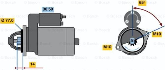 BOSCH 0 986 017 721 - Стартер www.autospares.lv