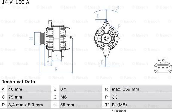 BOSCH 0 986 084 440 - Ģenerators autospares.lv