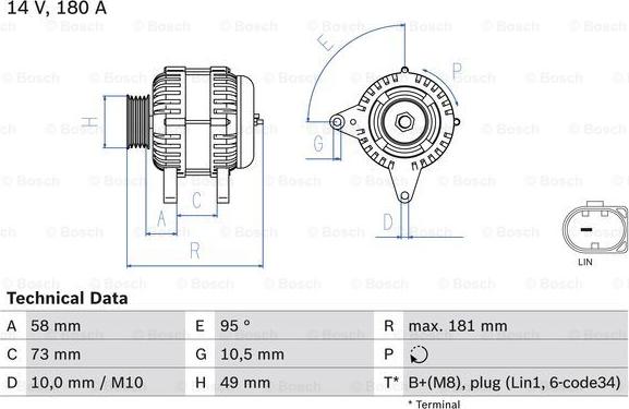 BOSCH 0 986 084 630 - Ģenerators www.autospares.lv