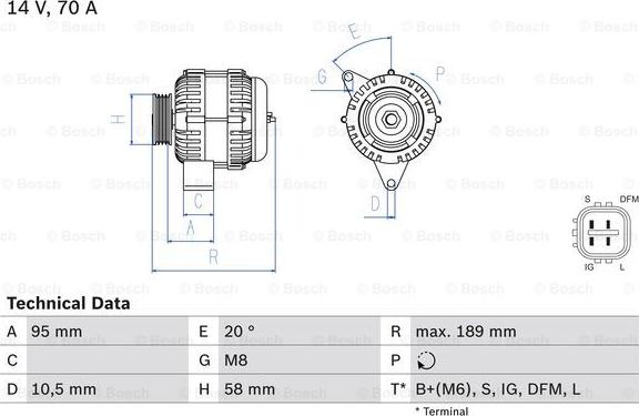 BOSCH 0 986 084 110 - Ģenerators www.autospares.lv