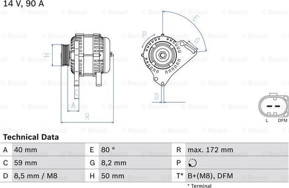 BOSCH 0 986 084 320 - Генератор www.autospares.lv