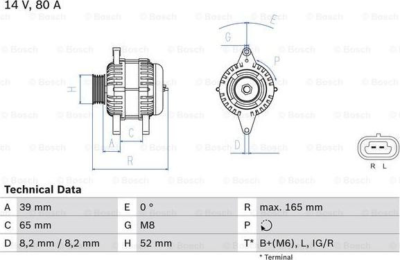 BOSCH 0 986 084 370 - Ģenerators autospares.lv