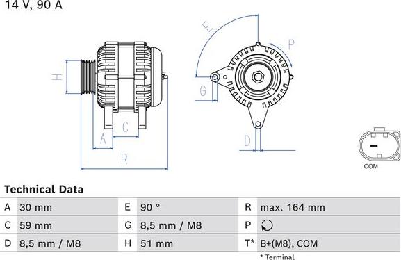 BOSCH 0 986 084 750 - Ģenerators autospares.lv