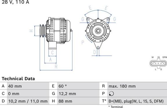 BOSCH 0 986 085 280 - Ģenerators www.autospares.lv