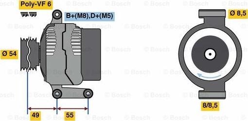 BOSCH 0 986 080 980 - Генератор www.autospares.lv