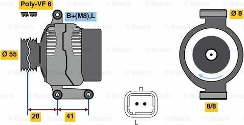 BOSCH 0 986 080 930 - Генератор www.autospares.lv