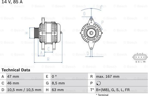 BOSCH 0 986 080 480 - Alternator www.autospares.lv