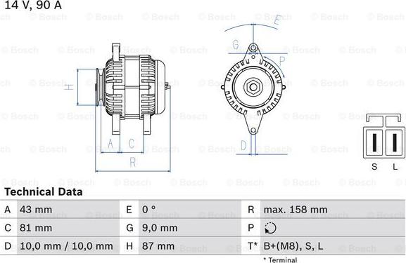 BOSCH 0 986 080 430 - Ģenerators www.autospares.lv