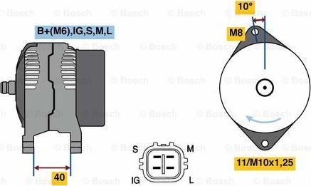 BOSCH 0 986 080 470 - Ģenerators www.autospares.lv