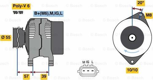 BOSCH 0 986 080 590 - Ģenerators autospares.lv