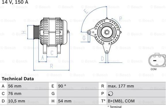 BOSCH 0 986 080 580 - Ģenerators autospares.lv