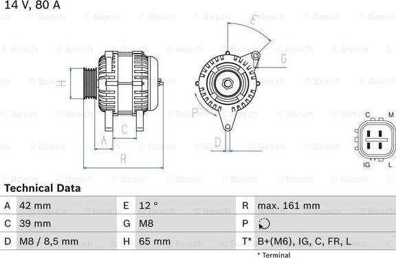 BOSCH 0 986 080 570 - Ģenerators www.autospares.lv