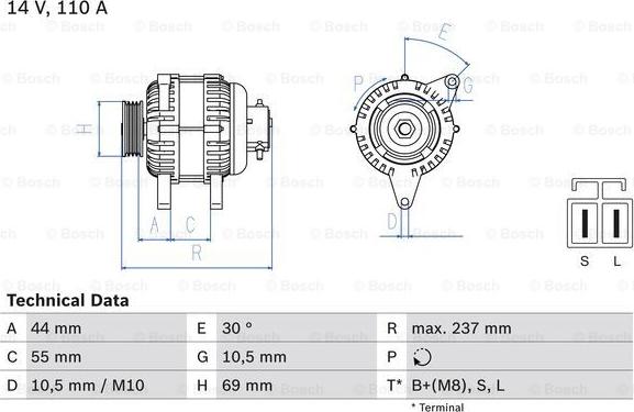 BOSCH 0 986 080 640 - Генератор www.autospares.lv