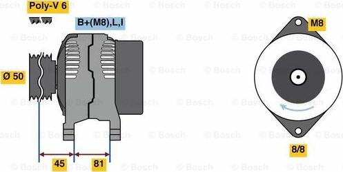 BOSCH 0 986 080 650 - Ģenerators autospares.lv