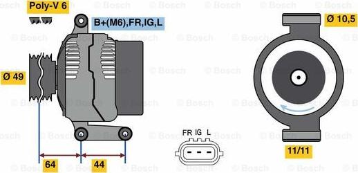 BOSCH 0 986 080 610 - Ģenerators www.autospares.lv