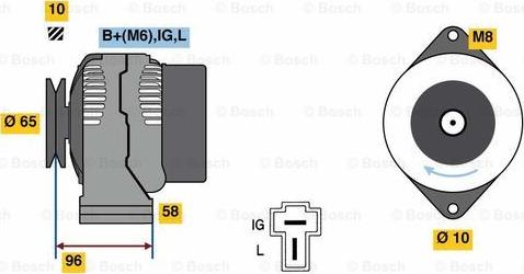 BOSCH 0 986 080 620 - Ģenerators www.autospares.lv