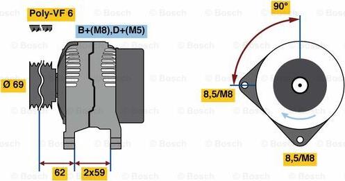 BOSCH 0 986 080 080 - Ģenerators www.autospares.lv