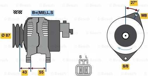 BOSCH 0 986 080 020 - Ģenerators autospares.lv