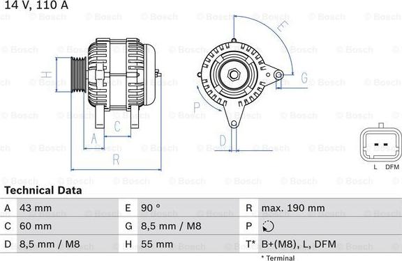 BOSCH 0 986 080 140 - Генератор www.autospares.lv