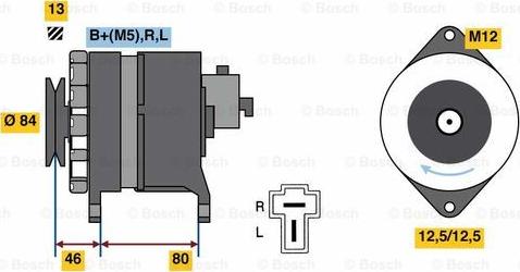 BOSCH 0 986 080 160 - Генератор www.autospares.lv