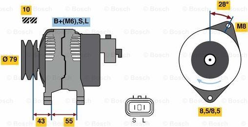 BOSCH 0 986 080 130 - Ģenerators www.autospares.lv