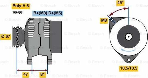 BOSCH 0 986 080 120 - Ģenerators www.autospares.lv