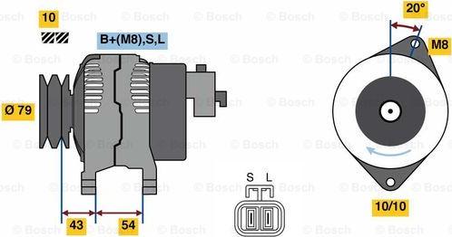 BOSCH 0 986 080 840 - Alternator www.autospares.lv