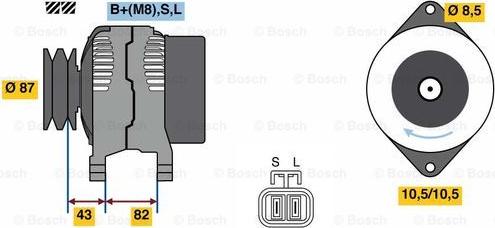 BOSCH 0 986 080 860 - Ģenerators autospares.lv