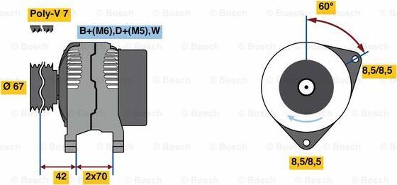 BOSCH 0 986 080 830 - Alternator www.autospares.lv