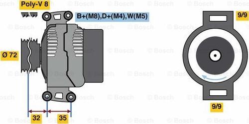 BOSCH 0 986 080 310 - Ģenerators www.autospares.lv