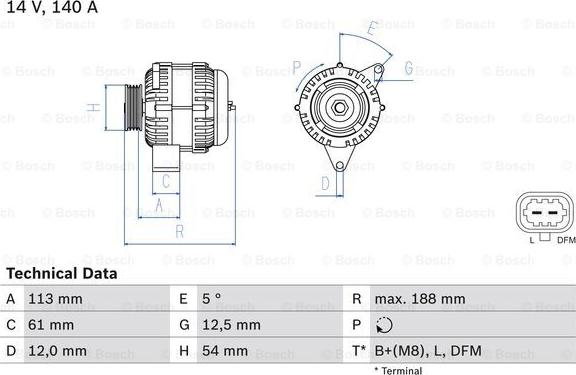 BOSCH 0 986 080 380 - Ģenerators www.autospares.lv