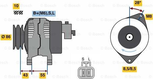 BOSCH 0 986 080 260 - Генератор www.autospares.lv